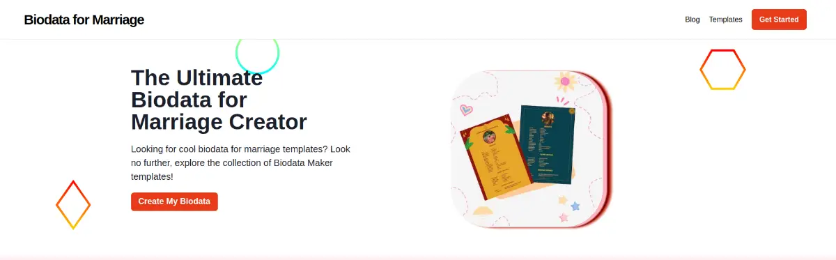 Biodata for Marriage product image