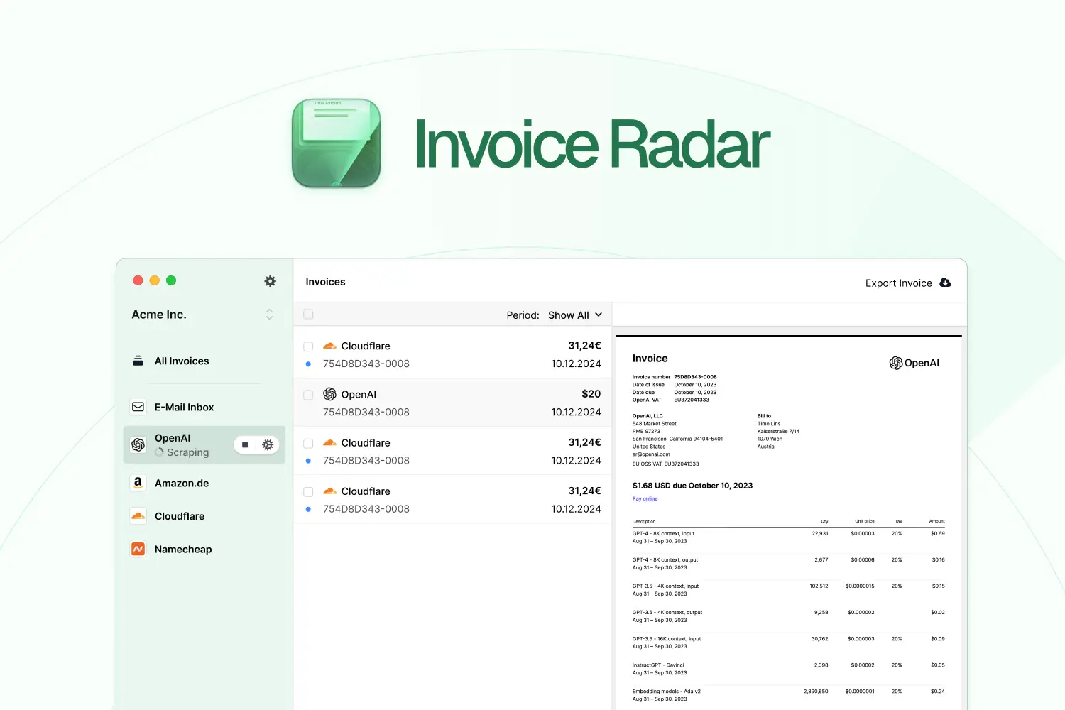 Invoice Radar image number 01