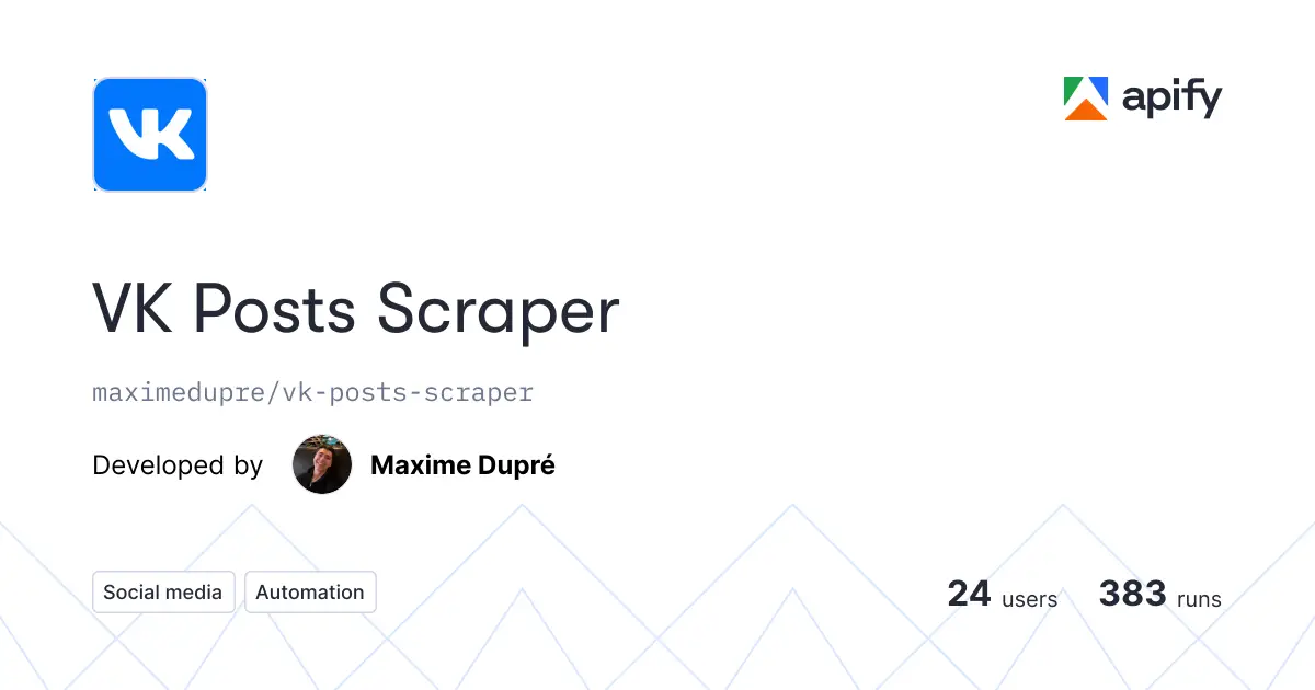 VK Posts Scraper product image