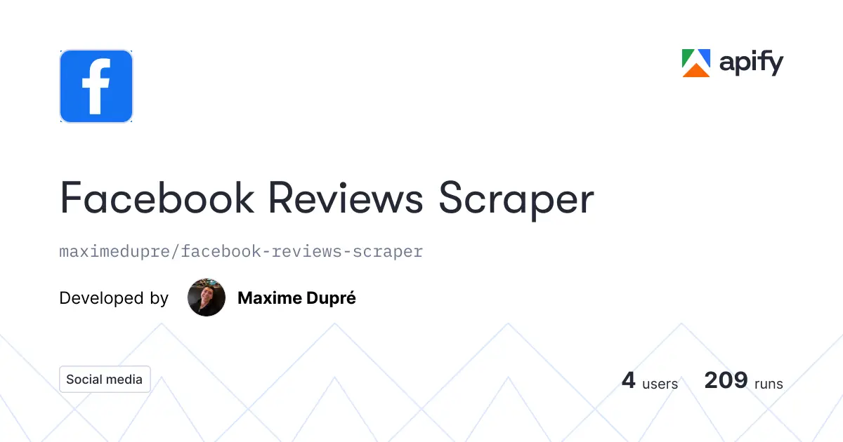 Facebook Reviews Scraper product image