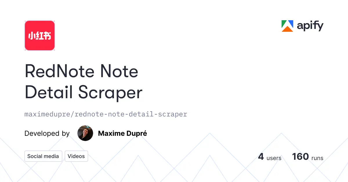 RedNote Note Detail Scraper product image