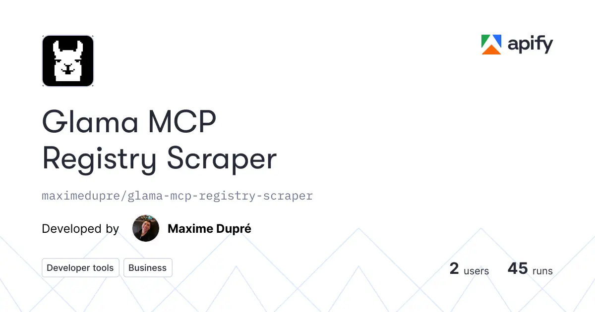Glama MCP Registry Scraper product image