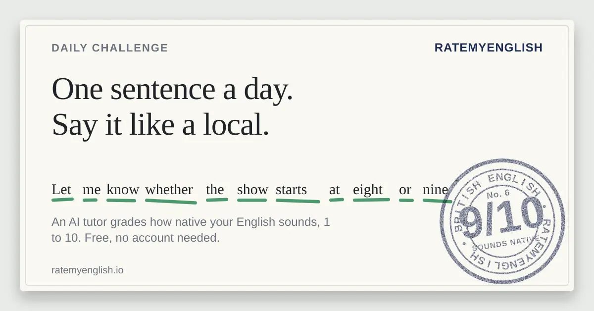 Rate My English product image