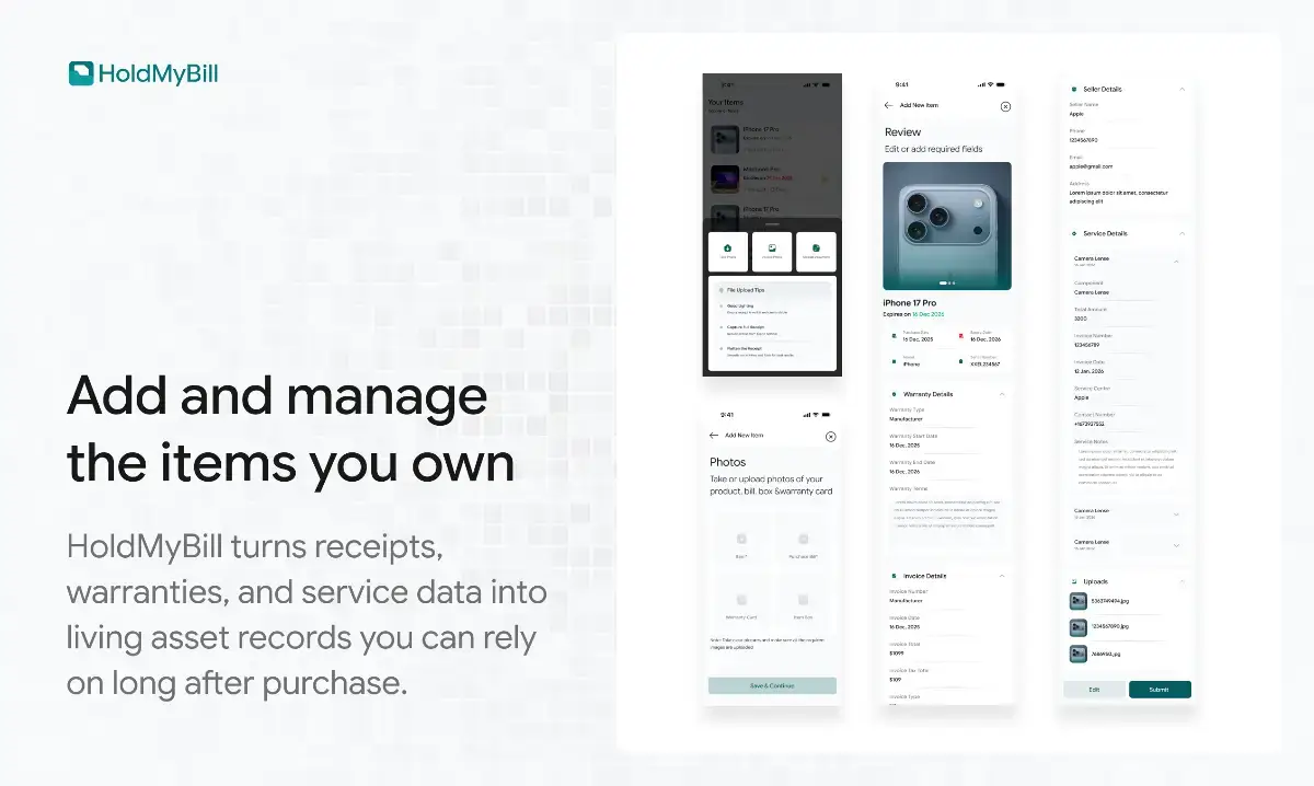 HoldMyBill - Organize ownership image number 21