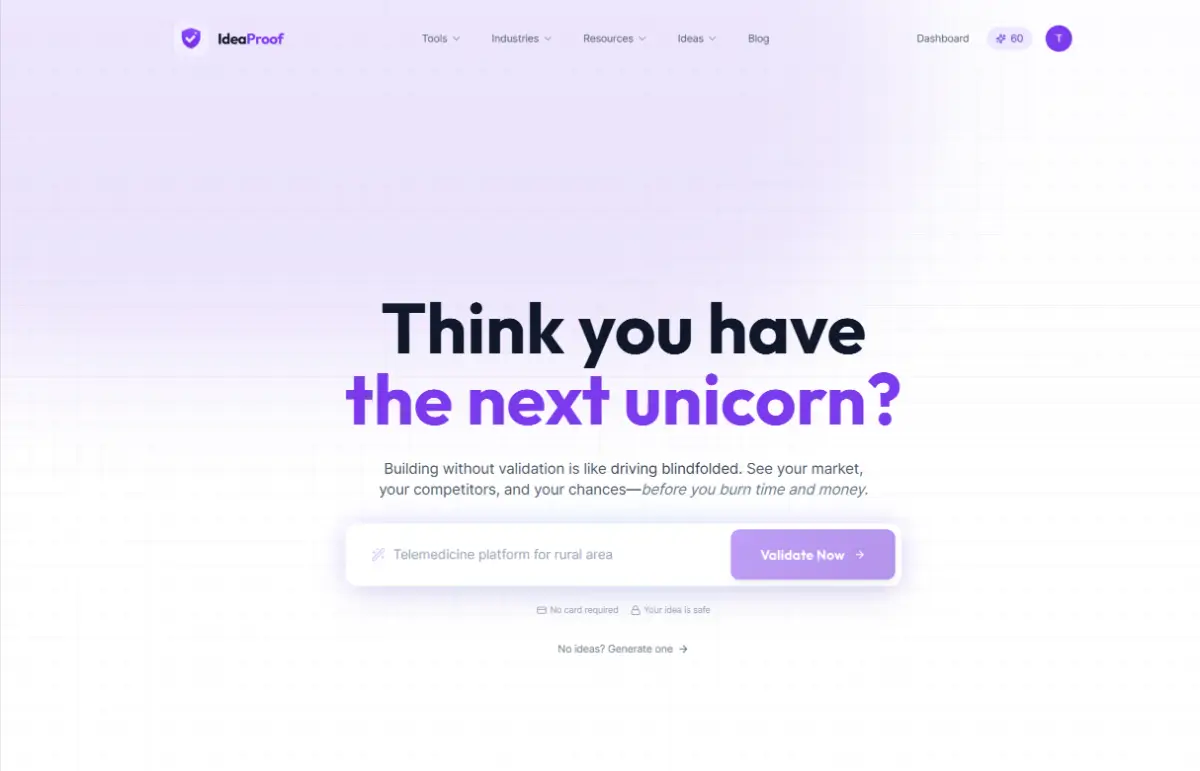 IdeaProof - AI  Idea Validator image number 01