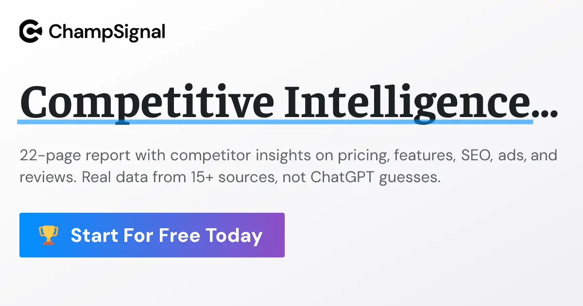 Competitive Intelligence Report product image
