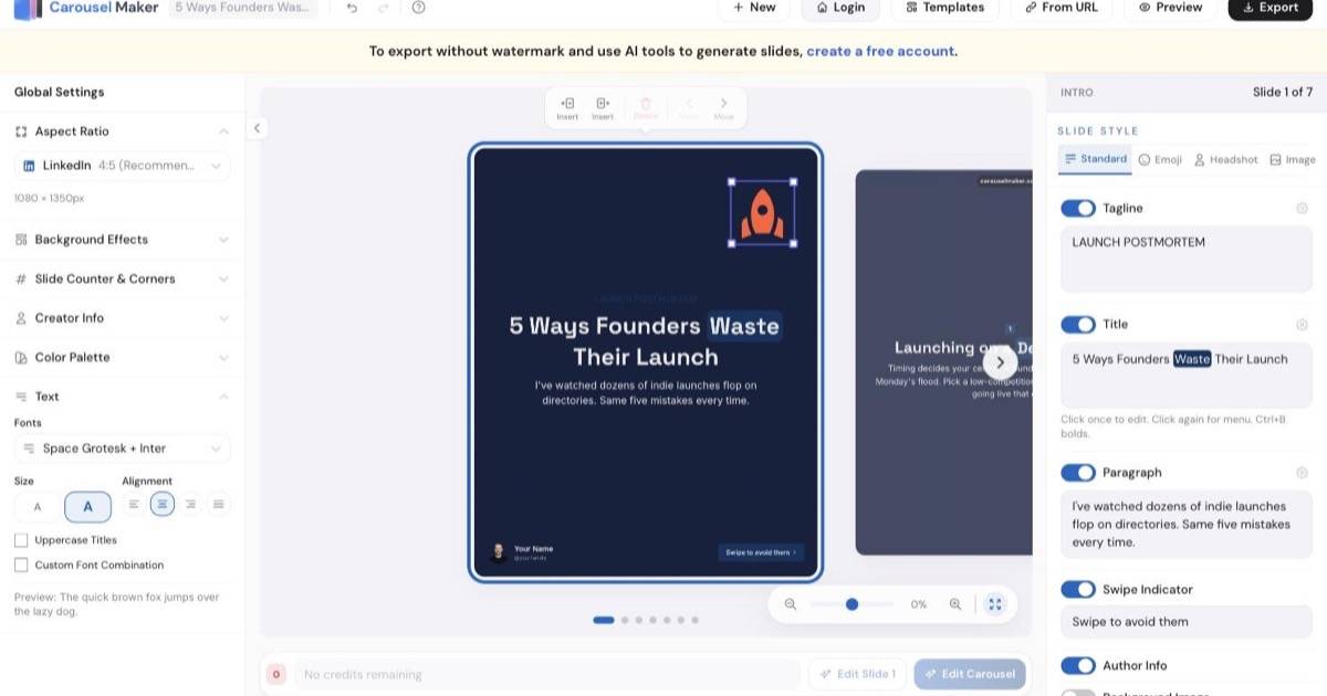 Carousel Maker Review - One Sentence In, A LinkedIn Carousel Out