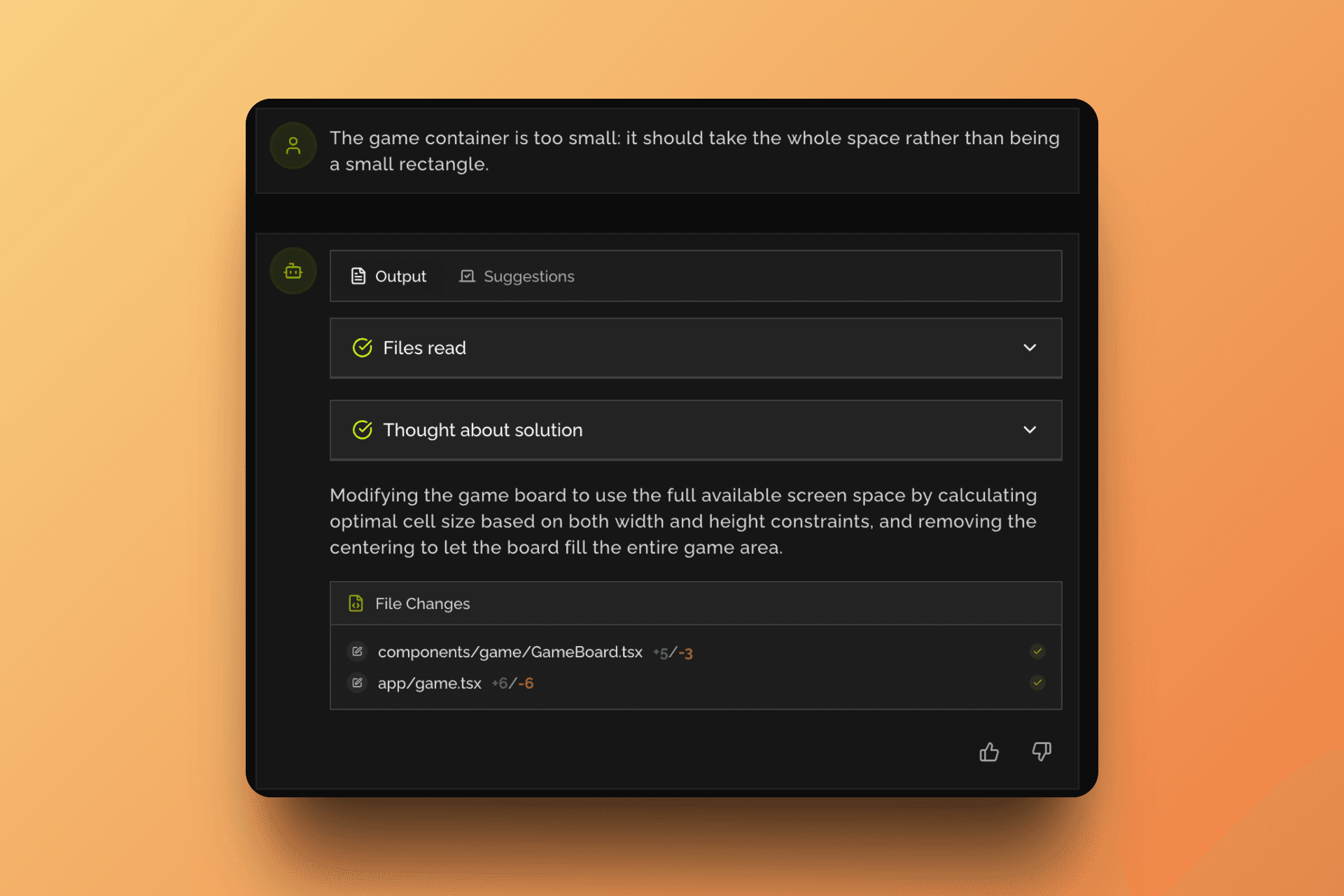 AI analyzing the request and planning the solution